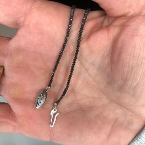 16” black diamond necklace